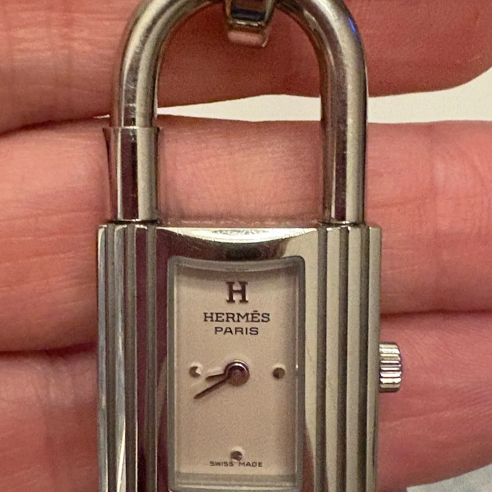 Hermes Kelly Paris Swiss made brown and silver watch. - Picture 4 of 9